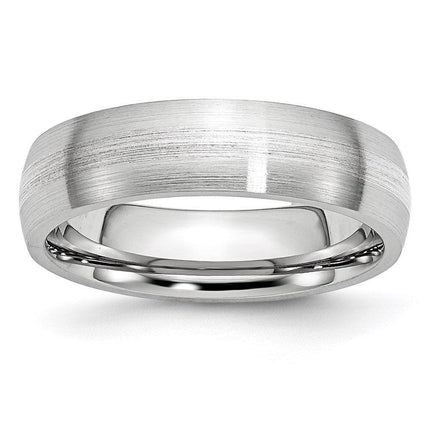 Cobalt Sterling Silver Inlay Satin 6mm Band ,