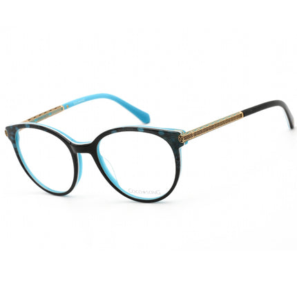 Coco Song Unisex Eyeglasses - Clear Lens Black/Blue/Gold Plastic Frame | CV182 01-09 ,