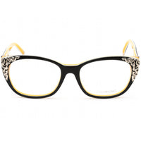 Coco Song Women's Eyeglasses - Clear Lens Black/Yellow Cat Eye Frame | CV095 01-09 ,