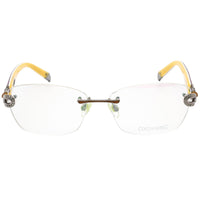 Coco Song Women's Eyeglasses - Rimless Purple and Yellow Cat Eye Frame | CV100 01-09 ,