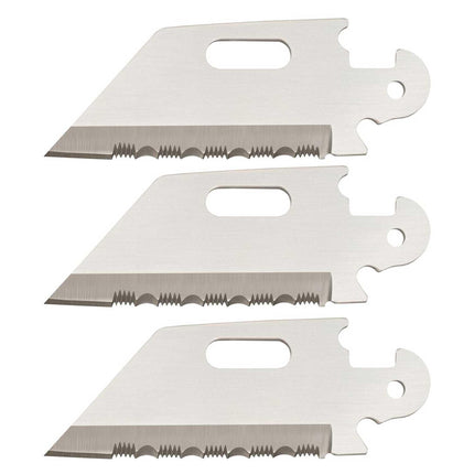 Cold Steel Blades - Click N Cut Sheepsfoot Serrated Edge, Pack of 3 | (CS40AP3C) ,