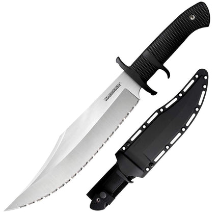 Cold Steel Fixed Knife - Marauder Serrated Edge Clip Point Steel Blade | CS39LSWBS ,