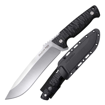 Cold Steel Fixed Knife - Razor Tek 6.5 inch Recurve Blade Black Handle | CSFX-65RZR ,