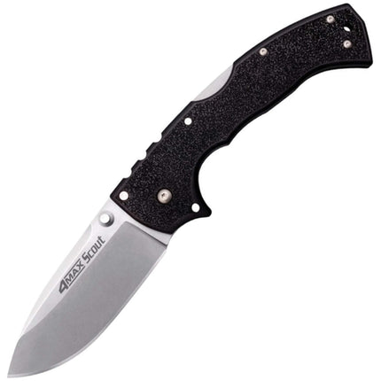 Cold Steel Folding Knife - 4 Max Scout Black Griv-Ex Handle Drop Point Blade | CS62RQ ,