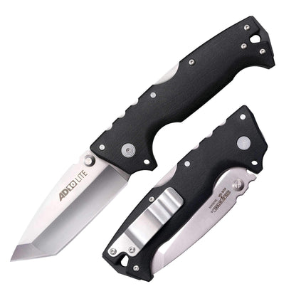 Cold Steel Folding Knife - AD10T Lite Drop Point Steel Blade Black Handle | FL-AD10T ,
