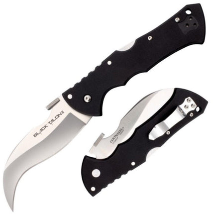 Cold Steel Folding Knife - Black Talon II Down Swept Point Blade G10 Handle | CS22B ,