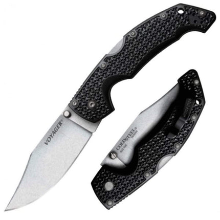 Cold Steel Folding Knife - Clip Point Style Steel Blade Black Griv Ex Handle | CS29AC ,