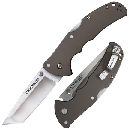 Cold Steel Folding Knife - Code 4 Tanto Steel Blade Aluminum Handle, 8.5 inch | CS58PT ,
