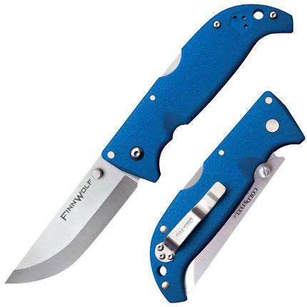 Cold Steel Folding Knife - Finn Wolf Steel Blade Blue Handle, 8-3/8 inch | CS20NPG ,