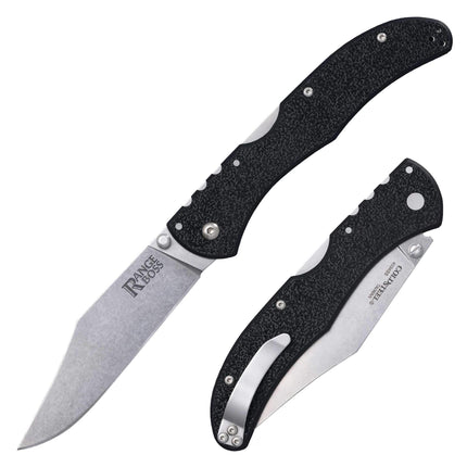 Cold Steel Folding Knife - Range Boss Clip Point Blade with Black Handle | CS20KR5 ,
