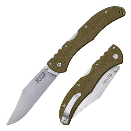 Cold Steel Folding Knife - Range Boss Clip Point Blade with Green Handle | CS20KR7 ,