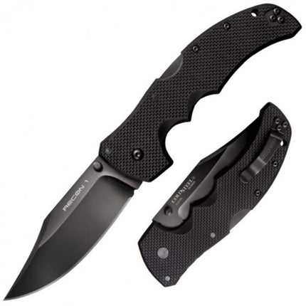 Cold Steel Folding Knife - Recon 1 Clip Point Steel Blade Black G10 Handle | CS27BC ,
