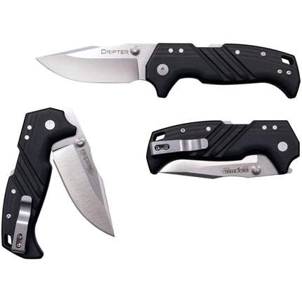 Cold Steel Folding Knife - Straight Edge Satin Steel Blade G10 Handle | FL-30DPLC-35 ,