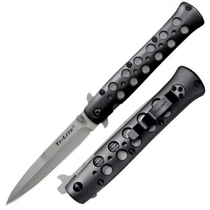 Cold Steel Folding Knife - Ti-Lite 4 inch Spear Point Blade Aluminum Handle | CS26B4 ,