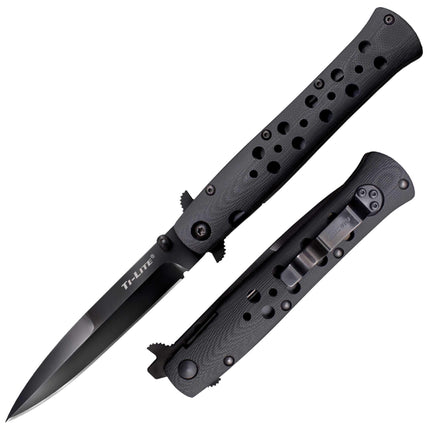 Cold Steel Folding Knife - Ti-Lite 4 inch Steel Blade with Spring Leaf Lock | CS26C4 ,