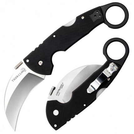 Cold Steel Folding Knife - Tiger Claw Karambit Plain Edge with Tri-Ad lock | CS22C ,