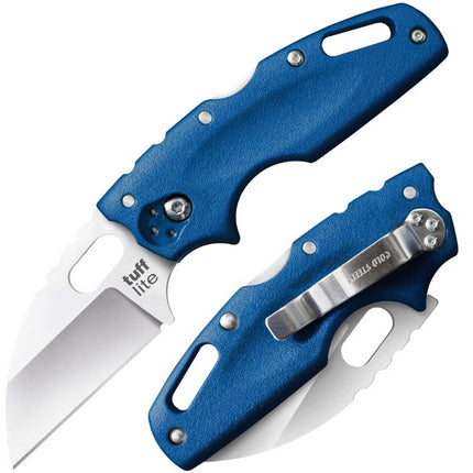 Cold Steel Folding Knife - Tuff Lite Sheepsfoot Blade Blue Griv-Ex Handle | CS20LTB ,
