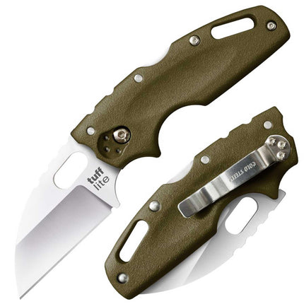 Cold Steel Folding Knife - Tuff Lite Steel Blade OD Green Griv-Ex Handle | CS20LTG ,