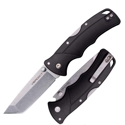 Cold Steel Folding Knife - Verdict 3 inch Tanto Blade Black GFN Handle | CSC3TSS ,