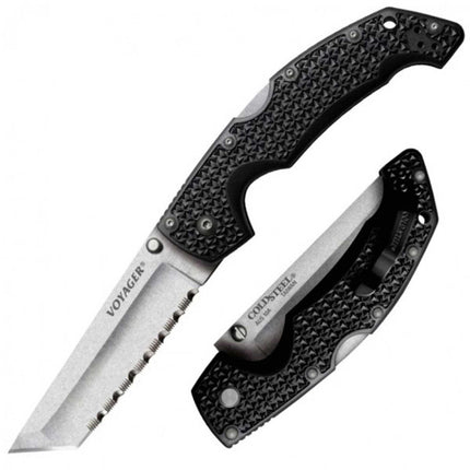 Cold Steel Folding Knife - Voyager Full Serrated Tanto Blade Edge Large | CS29ATS ,