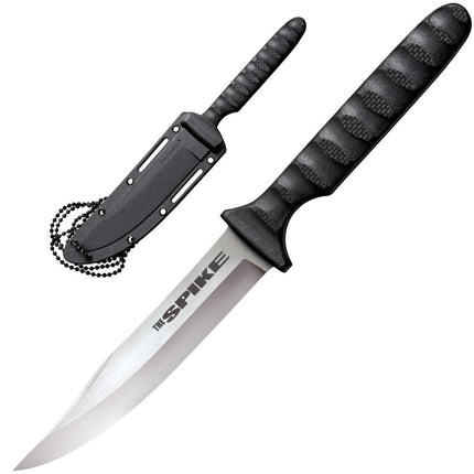 Cold Steel Knife - Bowie Spike Black Griv-Ex Handle Steel Blade, 8 inch | CS53NBS ,