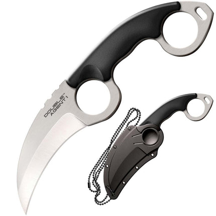 Cold Steel Knife - Double Agent I Plain Edge Steel Blade Neck, 7-5/8 inch | CS39FK ,