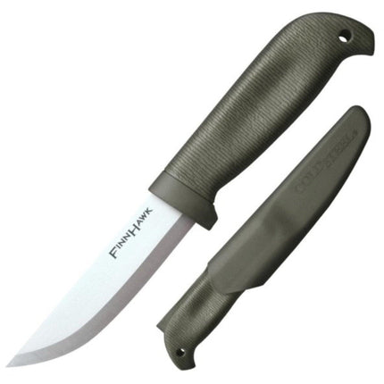 Cold Steel Knife - Finn Hawk Drop Point Style Steel Blade OD Green Handle | CS20NPK ,
