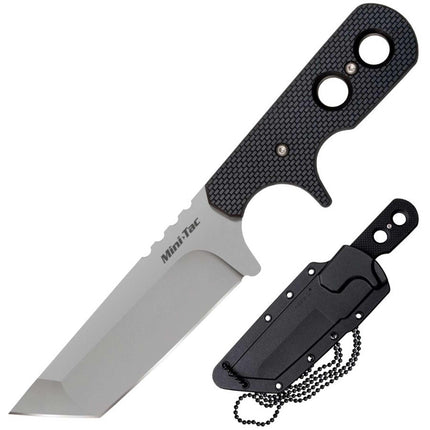 Cold Steel Knife - Mini Tac Japanese Stainless Steel Plain Edge Tanto Blade | CS49HTF ,