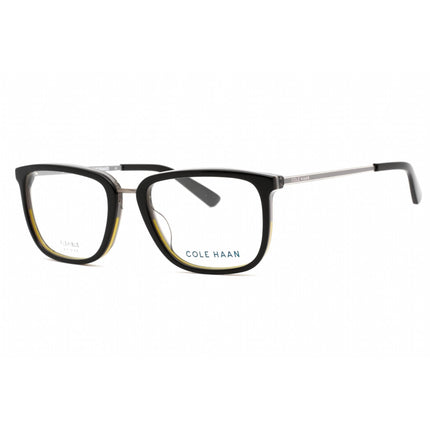 Cole Haan Men's Eyeglasses - Black Rectangular Metal Frame Clear Lens | CH4047 001 ,