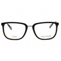 Cole Haan Men's Eyeglasses - Black Rectangular Metal Frame Clear Lens | CH4047 001 ,