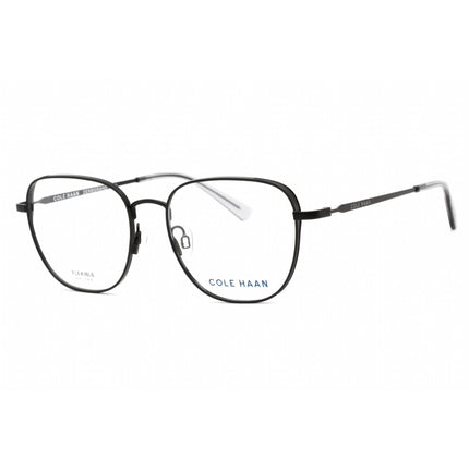 Cole Haan Men's Eyeglasses - Black Rectangular Metal Frame Clear Lens | CH4503 001 ,