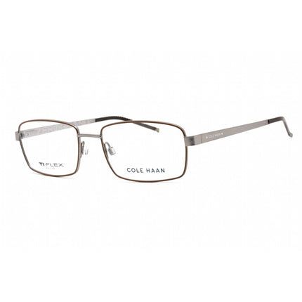 Cole Haan Men's Eyeglasses - Brown Rectangular Metal Frame Clear Lens | CH4013 210 ,