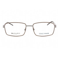 Cole Haan Men's Eyeglasses - Brown Rectangular Metal Frame Clear Lens | CH4013 210 ,