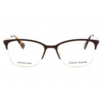 Cole Haan Men's Eyeglasses - Brown Rectangular Metal Frame Clear Lens | CH5009 210 ,