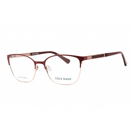 Cole Haan Men's Eyeglasses - Burgundy Rectangular Shape Frame Clear Lens | CH5042 604 ,