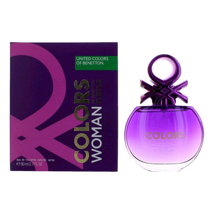 Colors De Benetton Purple by Benetton, 2.7 oz Eau De Toilette Spray for Women ,