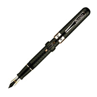Conklin Mark Twain Crescent Filler Fountain Pen, Black/Rose Gold Trim ,