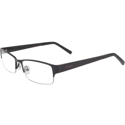Converse Men's Eyeglasses - Black Metal Rectangular Half Rim Frame | CONVERSE Q029 BLA ,