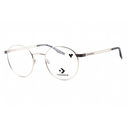 Converse Men's Eyeglasses - Full Rim Satin Silver Metal Round Shape Frame | CV1001 045 ,