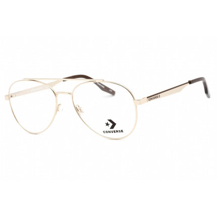 Converse Unisex Eyeglasses - Full Rim Satin Gold Aviator Metal Frame | CV1011 717 ,