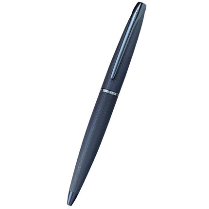 Cross Ballpoint Pen - ATX Diamond-Pattern Sandblasted Dark Blue PVD Finish | 882-45 ,