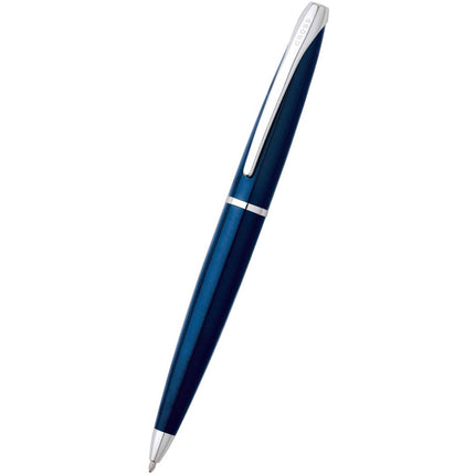 Cross Ballpoint Pen - ATX Translucent Blue Lacquer Finish with Chrome Trims | 882-37 ,