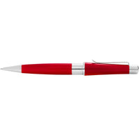 Cross Ballpoint Pen - Beverly Red and Silver Lacquer Barrel Curved Clip | AT0492-27 ,