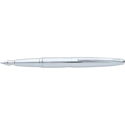 Cross Fountain Pen - ATX Polished Pure Chrome Finish Barrel, Medium Nib | 886-2MS ,