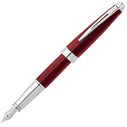 Cross Fountain Pen - Aventura Fire Engine Red Click Off, Medium Nib | AT0156S-3MS ,