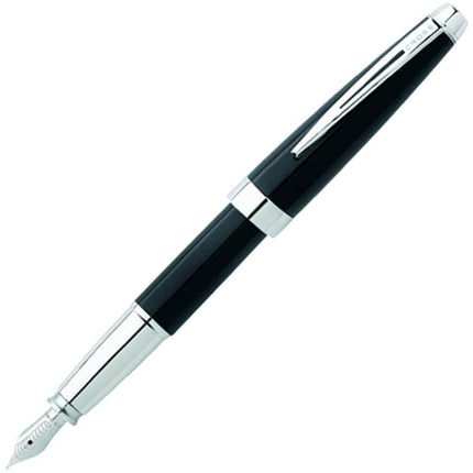 Cross Fountain Pen - Aventura Onyx Black Resin Click Off, Medium Nib | AT0156-1MS ,