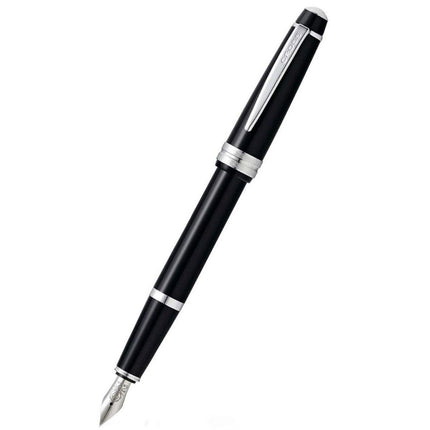 Cross Fountain Pen - Bailey Polished Black with Chrome Trims, Medium | AT0746-1MS ,