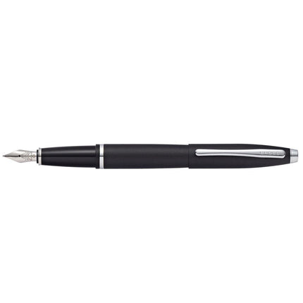Cross Fountain Pen - Calais Matte Black Chrome Appointments, Medium | AT0116-14MS ,