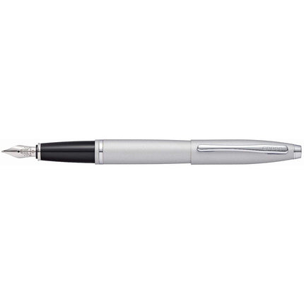 Cross Fountain Pen - Calais Satin Chrome Metal Barrel, Medium Nib | AT0116S-16MS ,