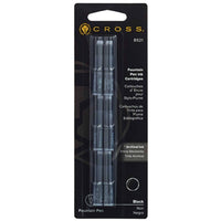 Cross Ink Cartridges - Authentic Convenient Fountain Pen Black, Set of 6 | 8921 ,
